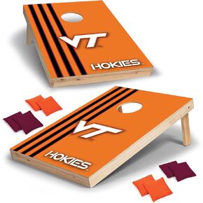 Wild Sports 2' x 3' Solid Wood Cornhole Set with Direct Print HD Team Graphics – Great Gift for Any NCAA Fan! Bean Bag Toss Family Outdoor Games
