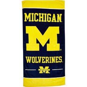 WinCraft NCAA University of Michigan A1861515 Fiber Beach Towel, 9 lb/30" x 60"