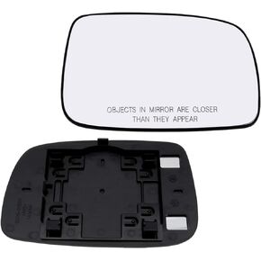 Passenger Right Side Mirror Glass Assembly With Plastic Back Plate (Non-Heated) Compatible with 2007-2011 Toyota Camry (Only Fits VIN Starts With 1, 4, or 5)