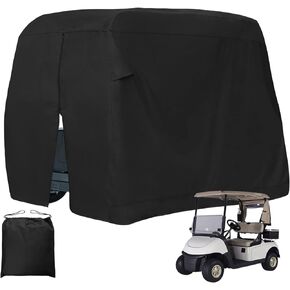 Easy-Going Golf Cart Cover Fit for 2/4 Passenger EZGO, Club Car, Yamaha Golf Cart, Waterproof Golf Cart Cover with Zipper Closure