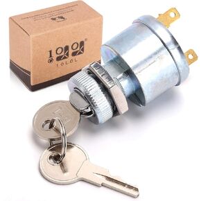 Golf Cart Starter Ignition Key Switch for EZGO Electric Golf Cart 17421G1, 2 Terminal Prongs