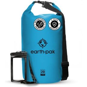 Earth Pak Waterproof Dry Bag - Roll Top Waterproof Backpack Sack Keeps Gear Dry for Kayaking, Beach, Rafting, Boating, Hiking, Camping and Fishing with Waterproof Phone Case in Kuwait
