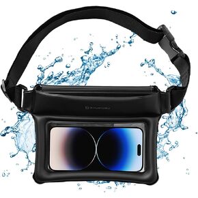 Sinjimoru Clear Waterproof Fanny Pack Dry Bag, Adjustable Strap Floating Crossbody Waist Belt Bag for Swimming Paddling Snorkeling, Lockable Travel Beach Bag. Sinjimoru Waterproof Cross Bag White