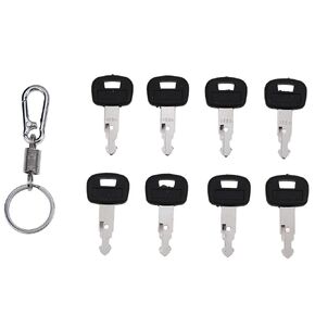 ZTUOAUMA 8X Ignition Keys with Key Chain #459A RC411-53933 RC461-53930 for Kubota Mini Excavator Backhoe Skid Steer Track Loader U15 U17 U25S U35 L39 L45 L47 L48 SVL75 SVL90 KX121-3 KX161-3 KX41-3