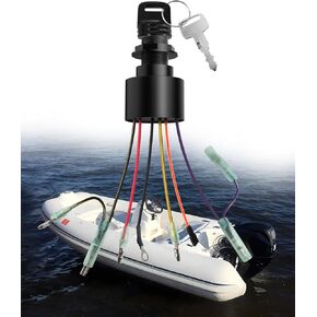 مفتاح الإشعال 87-17009A2 متوافق مع جزء استبدال المفتاح الخارجي ميركوري مارينر، مفتاحين 6 مفتاح مفتاح قارب سلكي، استبدل OEM 87-17009A2 87-17009A5 لمفتاح الإشعال الزئبقي in Kuwait