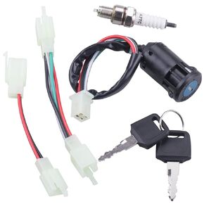4 Pin Ignition Key Switch 4 Wire for 50cc 70cc 90cc 110cc 125cc Quad ATV Dirt Bike Pocket Bike 4 Wheel Parts Sunl Roketa Kazuma