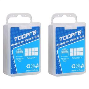 2 Packs Bike Tire Puncture Repair Patch Kit 16 Self Adhesive Patches and 2 Scuffers in Total for Road and Mountain Bicycle Inner Tube Repair Quick Easy Patches