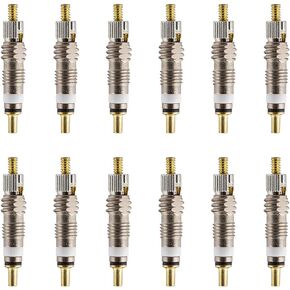 قلب صمام بريستا (12 حزمة) - قلب نحاسي بديل بدون أنابيب مع أداة إزالة مجانية لدراجات الطرق وMTB والمزيد (12 عبوة نحاسية) in Kuwait