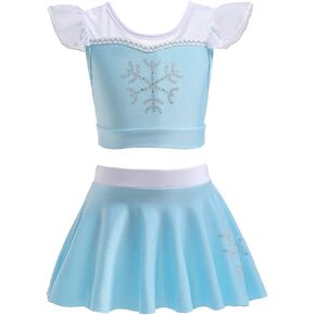 MYRISAM Girls Princess Two-Piece Tankini Swimsuits Party Bathing Suits Ruffles Beach Surf Swimming Swimwear Bikini Set