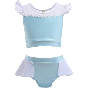 MYRISAM بنات الأميرة قطعتين Tankini المايوه حزب لباس سباحة الكشكشة الشاطئ تصفح السباحة ملابس السباحة مجموعة البكيني in Kuwait