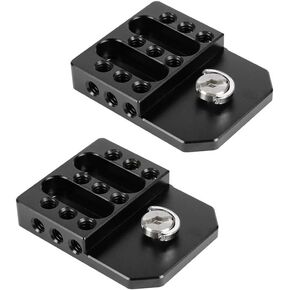 CAMVATE Versatile Top/Bottom Plate with Multiple 1/4"-20 Threads for Director's Monitor Cage Rig(2 Pieces) - 2140