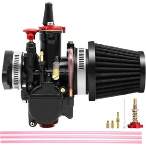 PWK Carburetor Kit 21 24 26 28 30 32 34MM Racing Carb Universal 2T 4T Carburetor with Air Filter Intake Manifold Boot Jets Motorcycle Racing Carb Kit for 75cc - 125cc Dirt Pit Bike ATV （21MM)
