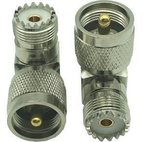 محول محوري للترددات اللاسلكية UHF ذكر PL259 إلى أنثى SO-239 موصل الزاوية اليمنى in Kuwait