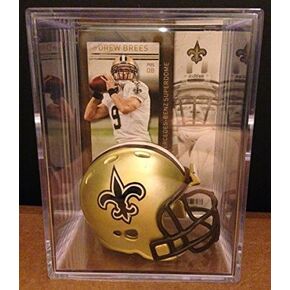 New Orleans Saints NFL Helmet Shadowbox w/Drew Brees card