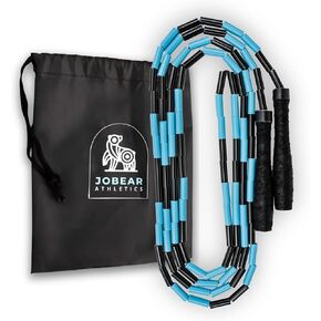 Beaded Jump Rope for Functional Fitness Athletes - Grip Tape Handles - Tangle-Free - Adjustable - Jump rope for Adults, Teens, and Kids (Parent)