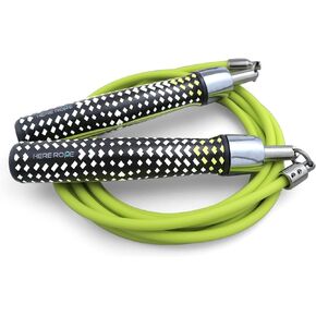 HEREROPE 1/4LB Weighted Jump Rope for Speed, Cardio, Boxing & Workout, Skipping Rope with Ball-bearing, Comfortable & Ergonomic Grip, Tangle Free Cable, Jump Ropes for Men Women Fitness