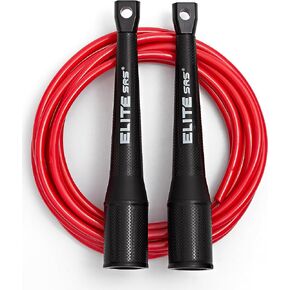 EliteSRS 10 Foot Outdoor Rated 5Mm Pvc, Boxer Jump Rope 3.0 with Smooth Action Polymer Handles and Ergonomic Slip-Resistant Dimpled Grips