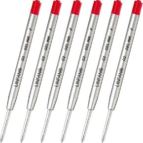 Black Gel Ink Pen Refills Ballpoint Black, 12 Pack Gel Pens Refills Fine Point 0.5mm Tip Smooth Writing Pen Refill (12 Black)