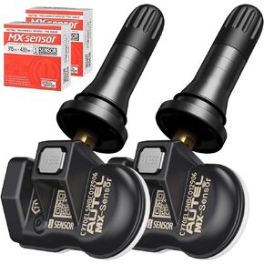 مستشعر Autel TPMS مستشعر MX، 315 ميجا هرتز + 433 ميجا هرتز 2 في 1 استبدال الإطارات 1-مستشعر لجميع السيارات، استبدال مستشعر OEM، قابل للاستنساخ بنسبة 100%، مستشعر نظام مراقبة الضغط (اضغط، جذع مطاطي، حزمة من 2)