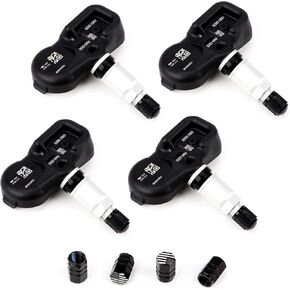 Tire Pressure Monitoring System Sensor 42607-06020 Replacement 315MHz Compatible with Toyota Lexus Scion Pre-Programmed 28103-CA001 42607-30060 4 Free Metal Caps (1 Packs) in Kuwait