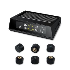 Upgrade RV Tire Pressure Monitoring System 【2/4/6 Wheel Mode】 Wireless Solar TPMS with 6 External Sensors TPMS Tire Pressure Monitor System USB Charging for RVs Trailers (0-102 PSI) in Kuwait