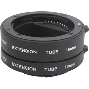 Goshyda 10mm+16mm NEX Mount Extension Tube Auto Focus for Sony A3000/A6500/A6300/A6400/A6000/A5100/A5000