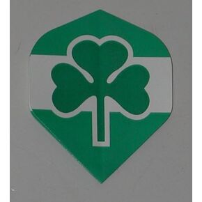 US Darts - 5 Sets (15 Flights) Irish Ireland, Shamrock Standard Dart Flights (White Background)
