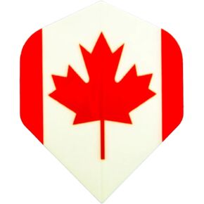 Canada Canadian Flag Maple Leaf 75 Micron Patriot Strong Durable Dart Flights for Steel & Soft Tip Darts (3 Sets - 9 Flights)