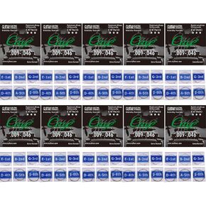 10 حزم مجموعة كاملة أورفي كاي EW7400 سبائك النيكل الفولاذ المقاوم للصدأ سلاسل الغيتار الكهربائي اضافية عادية 009-046 in Kuwait