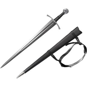SHING'S-SWORD سيف الفايكنج في العصور الوسطى بطول 28 بوصة - مصنوع من الفولاذ الماليزي مصنوع يدويًا ومتوازن in Kuwait