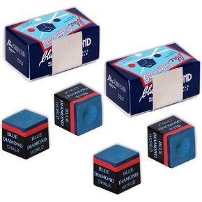 Blue Diamond Billiard Pool Cue Chalk w/Certilogo protection - 4 pcs by Longoni