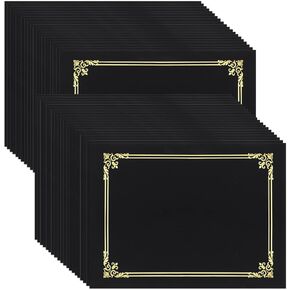 40 Pack Certificate Holder 11.6 x 8.3 Inches Certificates Diploma Covers Document Diploma Holder Classic Certificate Paper Folders with Gold Foil Border for Office Letter Size Paper Graduation Award