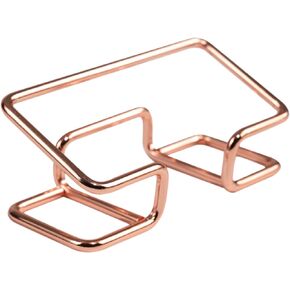 Desktop Business Card Holder, Metal Business Card Holder Display, Business Card Stands for Desk, 1 Pack, Rose Gold