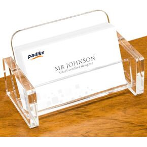 Padike Acrylic Business Card Holder Clear Business Card Stand,Premium Acrylic Clear Business Card Holder Desk Display