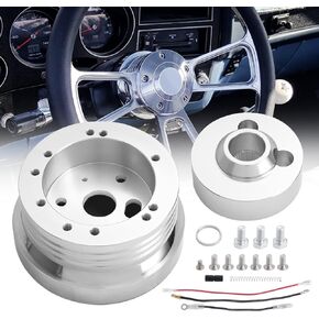 5 & 6 Hole Billet Steering Wheel Hub Adapter Compatible with 1969-1994 Chevrolet Chevy GM Flaming River Ididit Buick Jeep Pontiac Oldsmobile