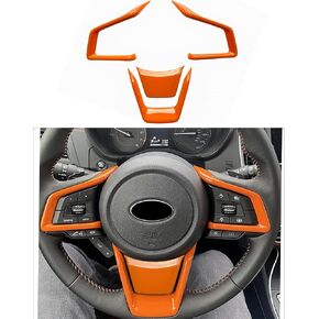 4PCS ABS Carbon Fiber Steering Wheel Panel Frame Trim Cover for Subaru Forester Ascent SUV 2019-2024,for Impreza 2017-2024,for Legacy/Outback 2018-2024,for Crosstrek 2018-2024