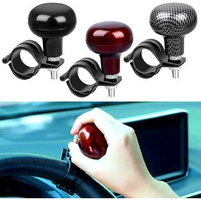3 Pcs Car Steering Wheel Knob Premium Quality Power Handles Woodgrain Steering Wheel Spinner Booster Easy Turn Steering Ball Knob Steering Knob for Vehicles Car Truck Van Forklift Mower Tractor