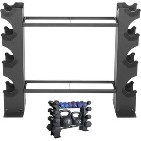 Dumbbell Rack Stand, 2 Tier Weight Rack for Home Gym Dumbbell Storage,Rack Only,28.7"x24.5"X4.4"