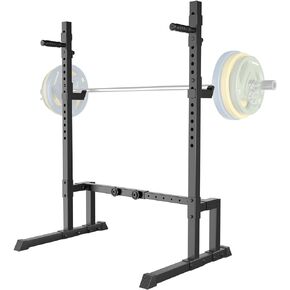 Uboway Barbell Rack Squat Stand Adjustable Bench Press Rack 550LBS Max Load Multi-Function Weight Lifting Home Gym Fitness