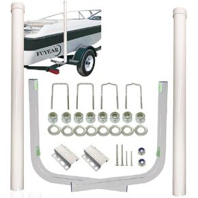 40" Boat Trailer Guides,Boat Guides for Trailers,Ocean Specific 316L Stainless Steel Trailer Guide Poles,High Visibility UPVC Boat Trailer Guides Poles Kits,for Trailers,Boats,Kayaks and More in Kuwait