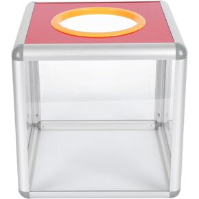 Ipetboom Desktop Accessories Donation Ballot Box Clear Suggestion Box with Hole 20CM Ballot Box Tip Jar Ticket Box Box Comment Box for Voting Charity Suggestion Collection Office Desk Accessories