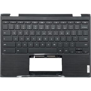 Replacement Laptop Upper Case Palmrest Non-Backlit Keyboard Assembly Part for Lenovo 300E Chromebook 2nd Gen AST 82CE 5CB0Z21541 Black