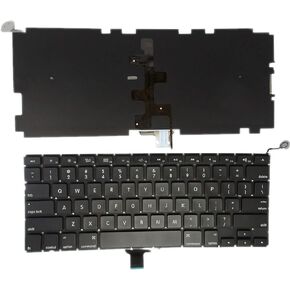 Backlight A1278 Keyboard Replacement with Backlit Compatible with MacBook Pro 13" 2009-2015 Years US Layout MD313 MD314 MC374 MC375 MB466 MB467 MC700 MC724 MB990 Series Laptop