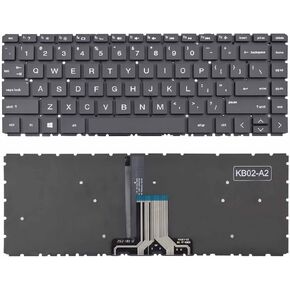 TLBTEK Backlight Keyboard Replacement Compatible with HP 14-CK 14-CD 14-CM 14-CS 14-DG 14-DQ 14s-DQ 14-FQ 14s-FQ 240 G7 245 G7 246 G7 240 G8,Pavilion X360 14-CD 14-DH 14M-CD Series Laptop