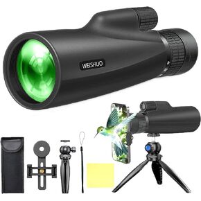 10-30X50 HD Monocular Telescope Professional Larger Vision High Powered Cosmic Scope with Smartphone Adapter Nitrogen-Filled Waterproof Zoom Telescope for Outdoor Wildlife Bird Watching in Kuwait