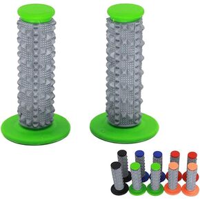 Universal Motorcycle Rubber Handlebar Grips Hand Bar Grips Handle Bar 7/8 22mm 1 1/8 28mm For KX65 KX85 KX125 KX250 KX500 KX KLX KXF 65 85 125 250 450 500 Dirt Bike Motocross Green