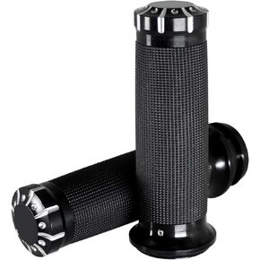 HDBUBALUS 1" Electronic Throttle Control Grips Black Handlebar Grips Fit for Harley Touring Trike Softail