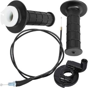 Twist Throttle Accelerator Handle Grip Cable Set for 50cc-90cc 110cc 125cc 140cc 150cc 200cc 250cc 4-Stroke Engine Pit Dirt Mini Pocket Bike ATV Quad Scooter CRF50 XR50 7/8inch 22mm