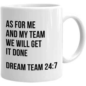 Occupation Coffee Mug 11oz, Dream Team Funny Hilarious Saying for Best Worker Employee Coworker Achievement from Boss Manager, White