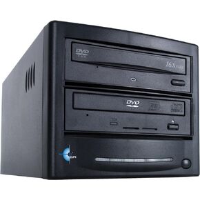 ناسخة أقراص DVD/CD من 1 إلى 1 من EZ Dupe - ناسخة أقراص وسائط الفيديو والصوت GS1SAMB (أسود) in Kuwait